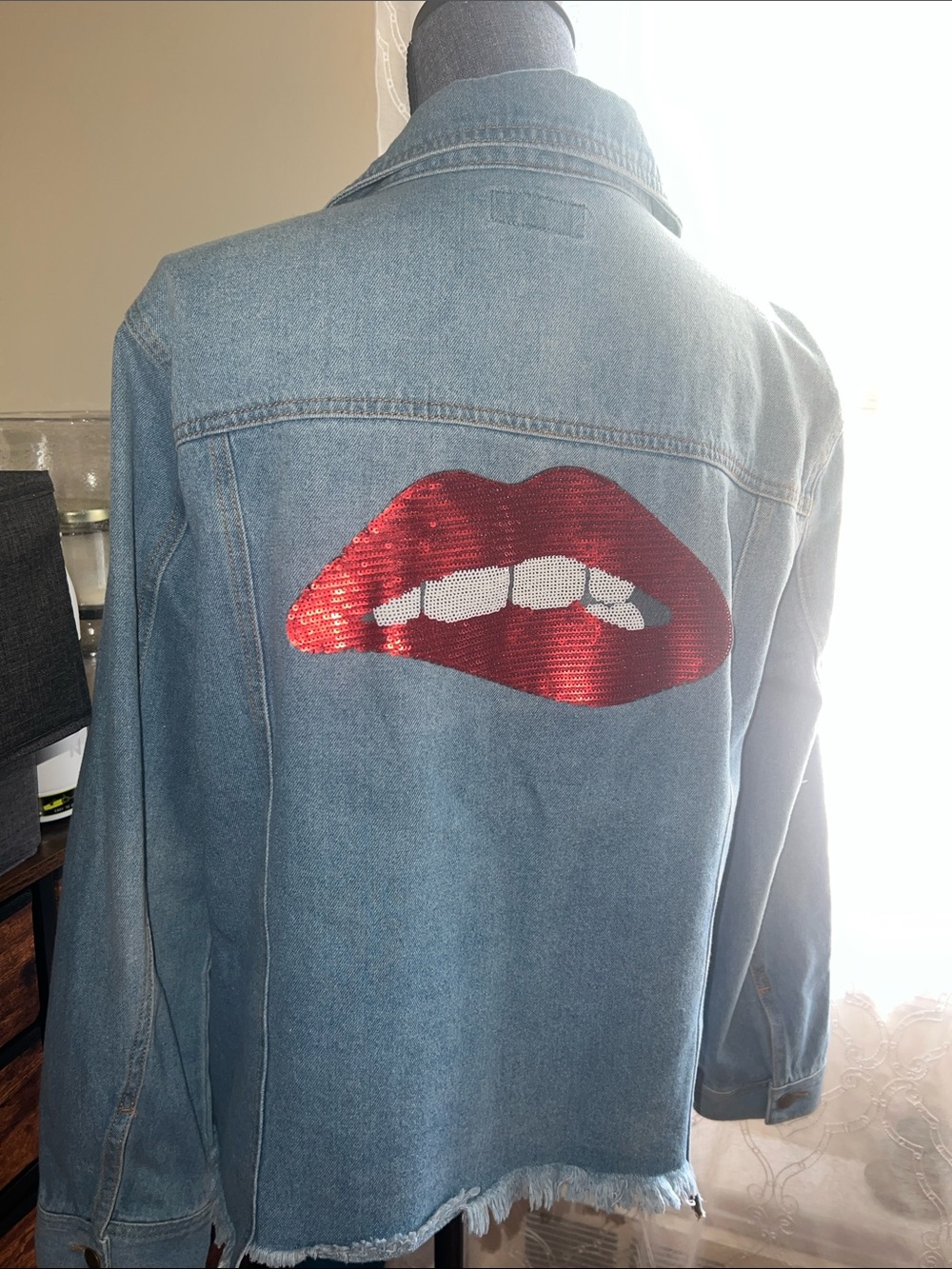 Embelished Denim JACKET. EUC